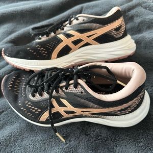 Black and peach ASICS